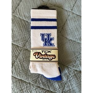 University Of Kentucky Wildcats Vintage Retro  Crew Socks NWT TCK  Adult Medium